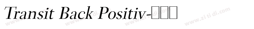 Transit Back Positiv字体转换